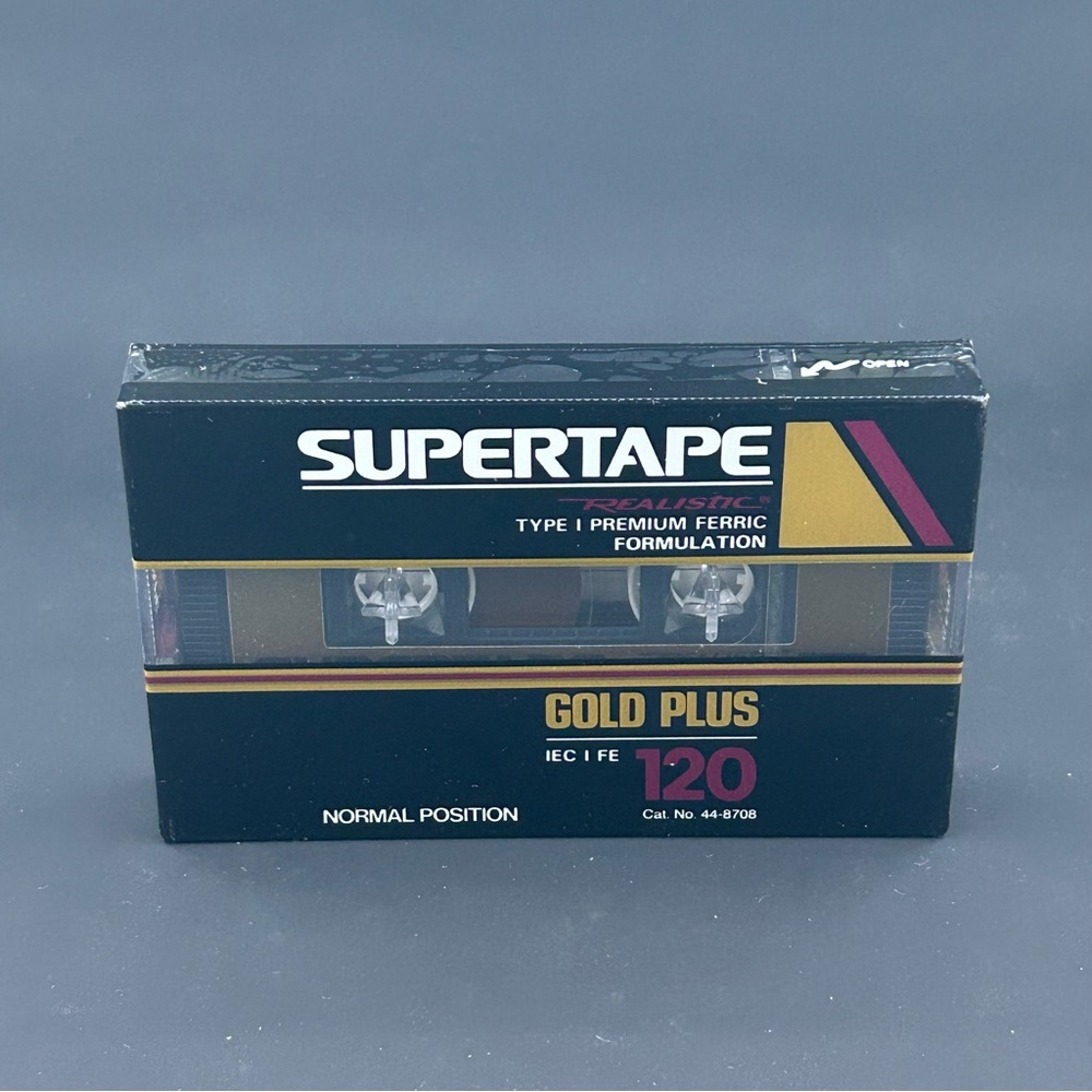 REALISTIC Supertape Gold Plus 120 Minutes Blank Cassette Tape New Sealed